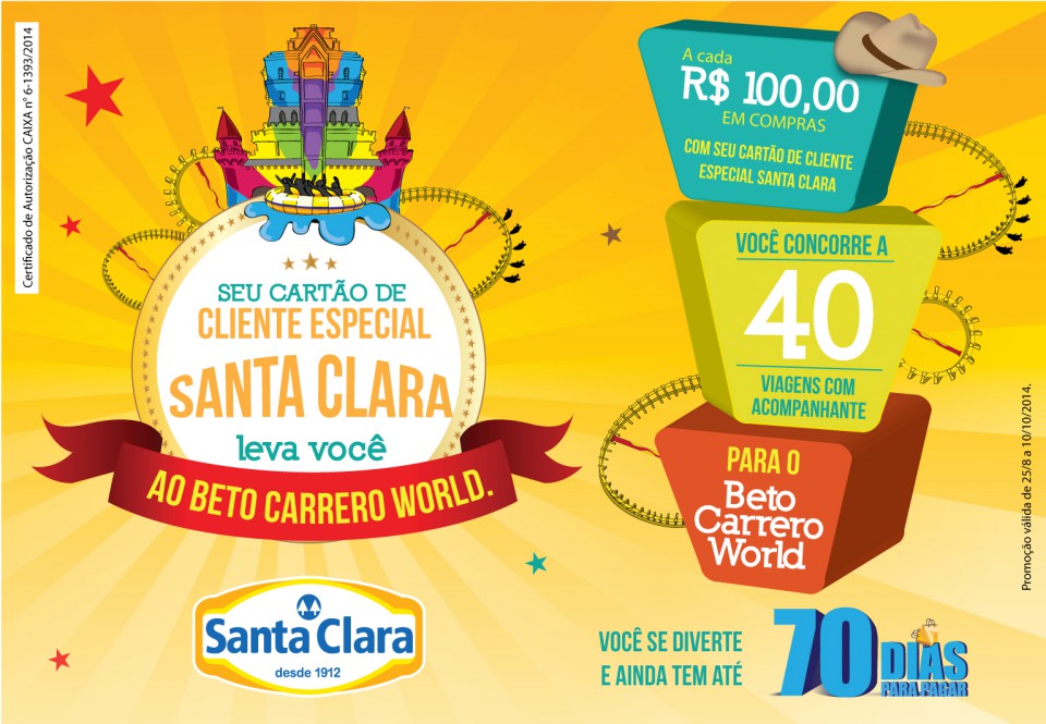 Santa Clara premiará clientes especiais com 40 viagens para o Beto Carrero World | Blog Santa Clara