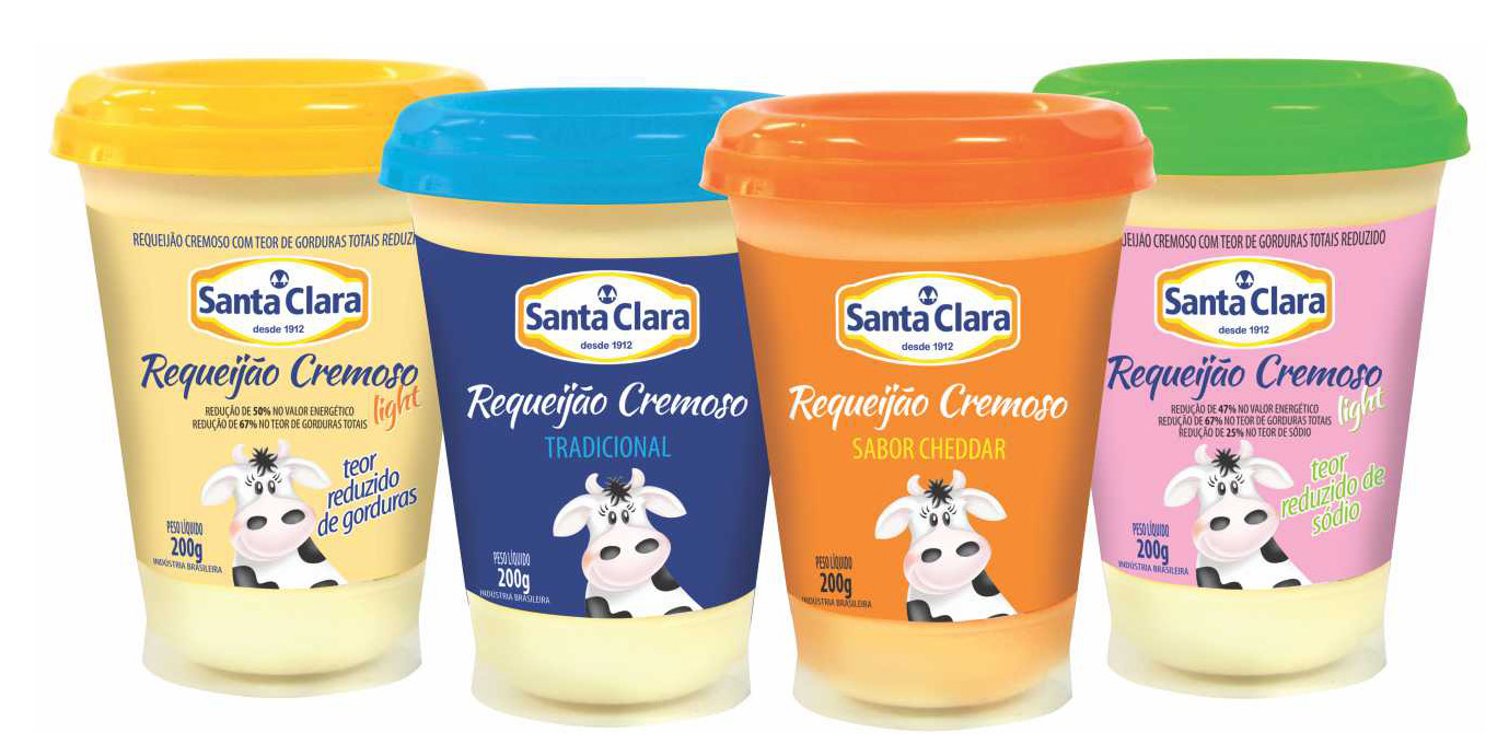 Santa Clara lança Requeijão no sabor Cheddar e novas embalagens
