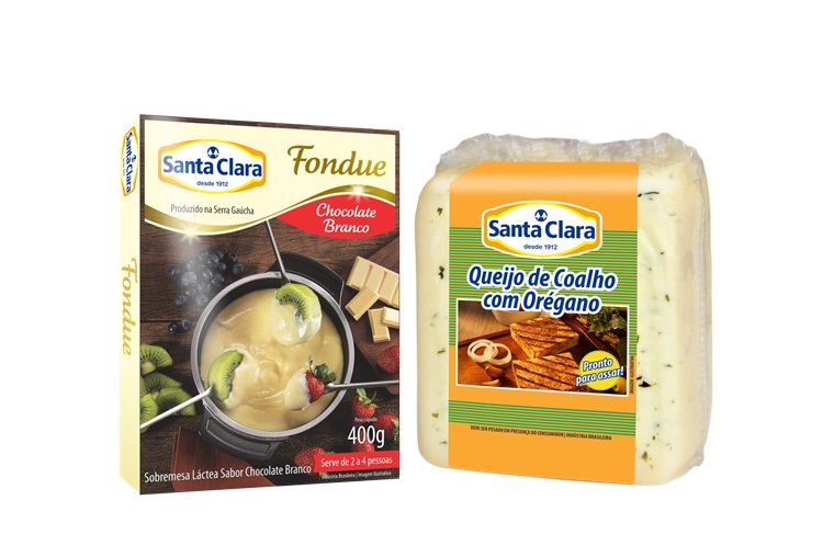Santa Clara lança Fondue de Chocolate Branco e Queijo Coalho com orégano 500g
