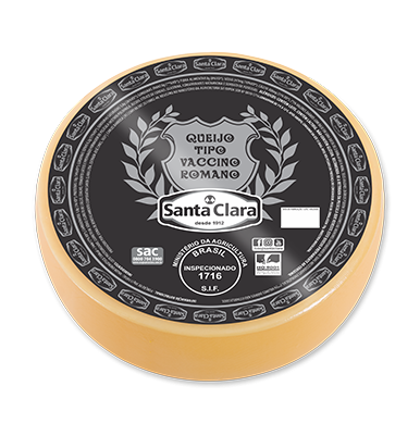 Queijo tipo Vaccino Romano sem pigmento (meia forma)