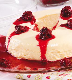Pudim de Chocolate Branco e Pimenta Rosa