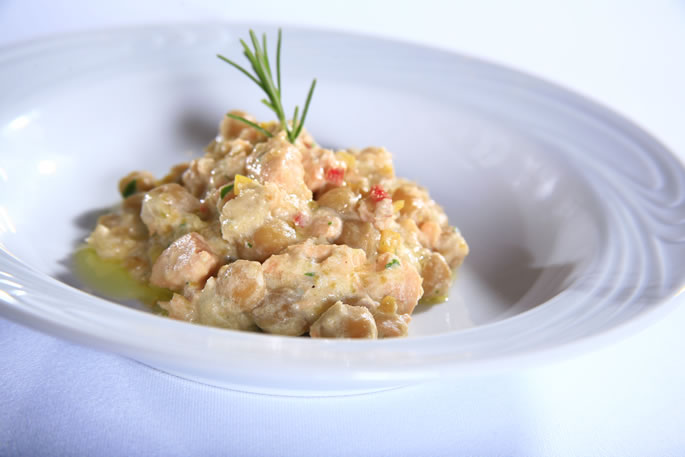 Risoto de Grão de Bico com Salmão
