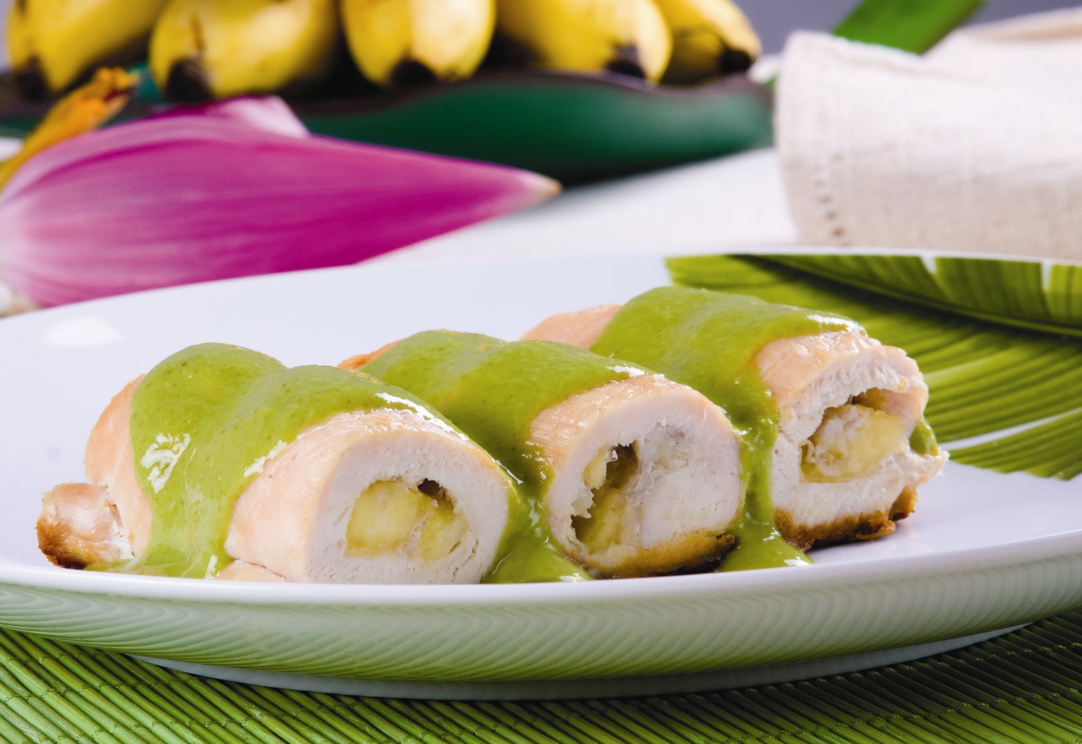 Filés de Frango Recheados com Banana