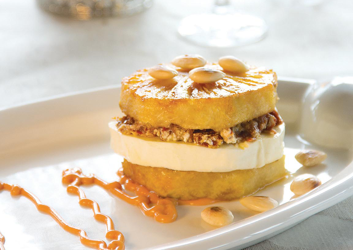 Timbale de Abacaxi com Queijo Minas Zero Lactose