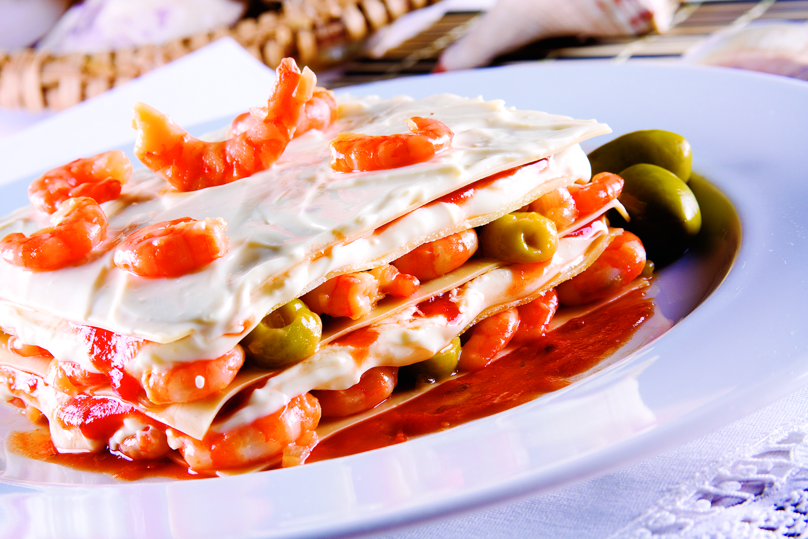 Lasanha de Camarão com Temper Cheese